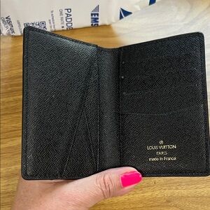 Louis Vuitton Black Leather Card Holder